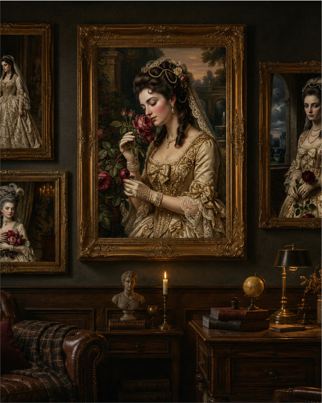"Enigmatic Brides and Roses"| Gallery Wall Art Set of 4