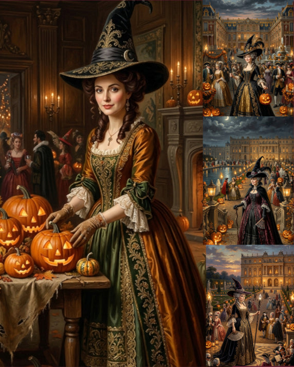 「ザ・パレスでのハロウィンパーティー」｜ギャラリーウォールアート4点セット