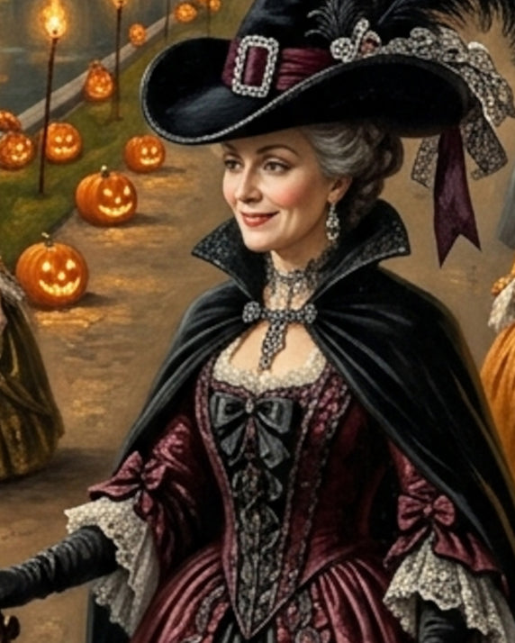 「ザ・パレスでのハロウィンパーティー」｜ギャラリーウォールアート4点セット