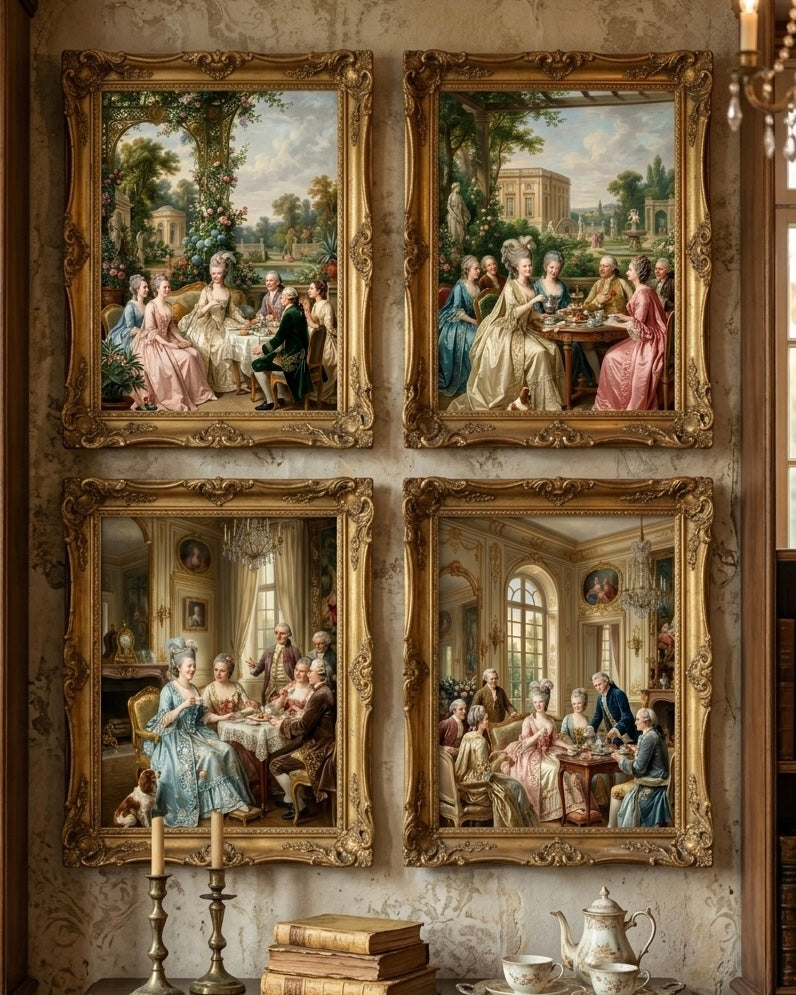 "An Afternoon at the Petit Trianon"| Gallery Wall Art Set of 4