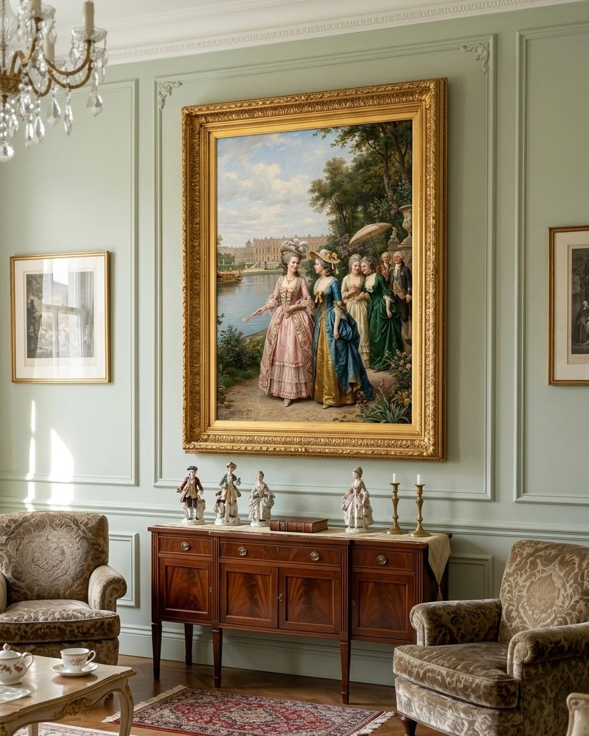"A Stroll at Versailles"| Gallery Wall Art Set of 4