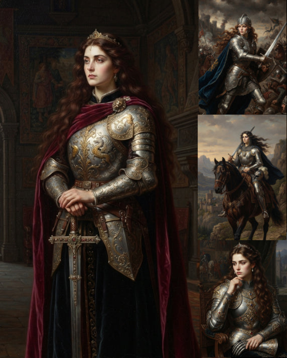 ”The Princess Knight"| Gallery Wall Art Set of 4