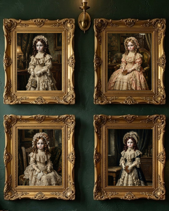 "Bisque Dolls"| Gallery Wall Art Set of 4