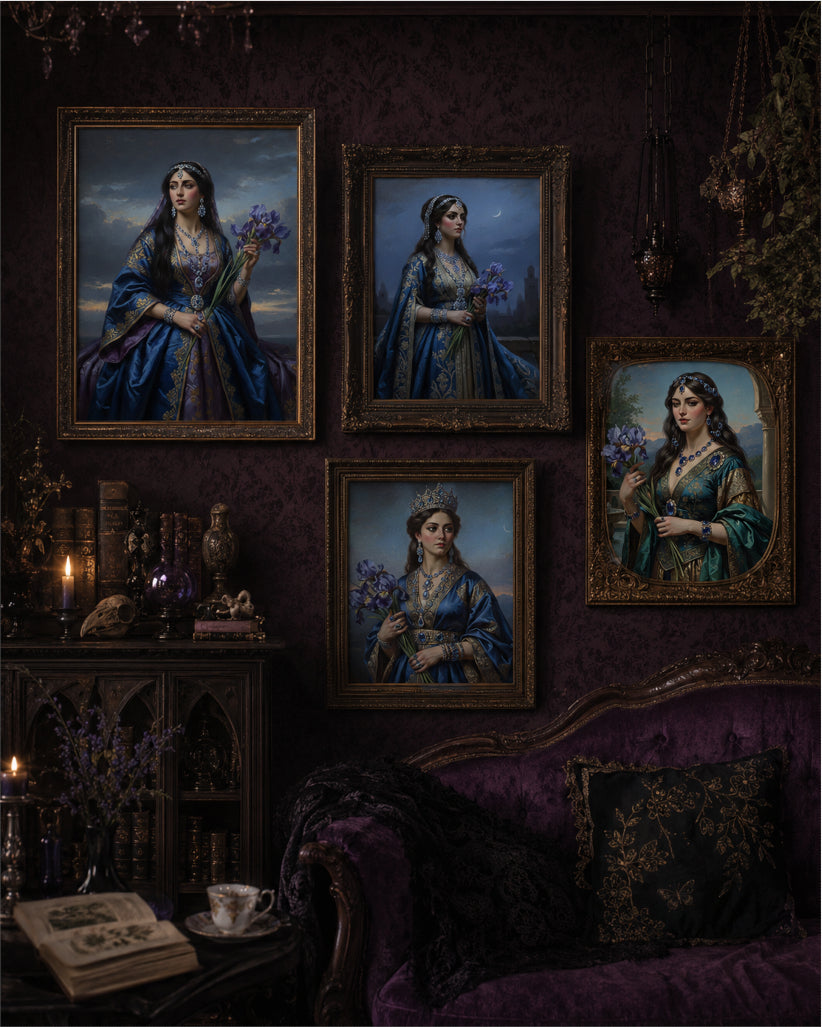 "Queens with Iris"| Gallery Wall Art Set of 4