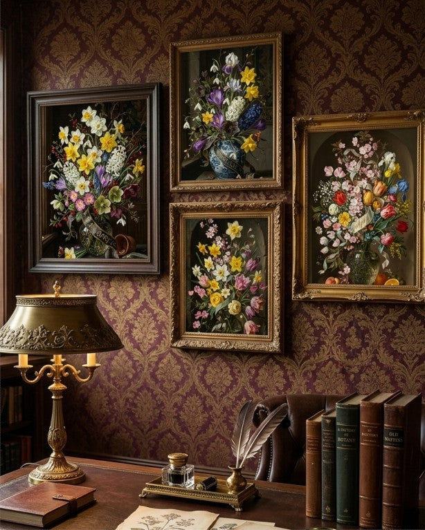 "Birthday Bouquet 1"| Gallery Wall Art Set of 4