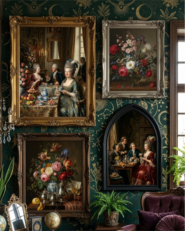 "Classical Teatime"| Gallery Wall Art Set of 4