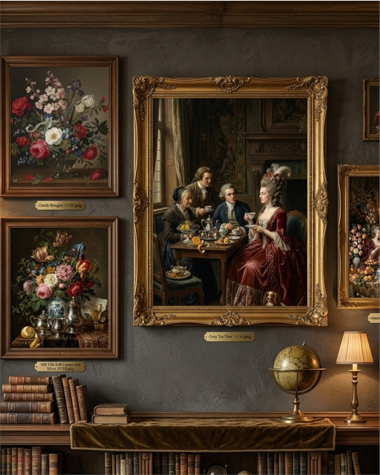 "Classical Teatime"| Gallery Wall Art Set of 4