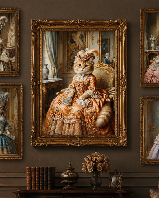 "Cats in Rococo Dresses"| Gallery Wall Art Set of 5