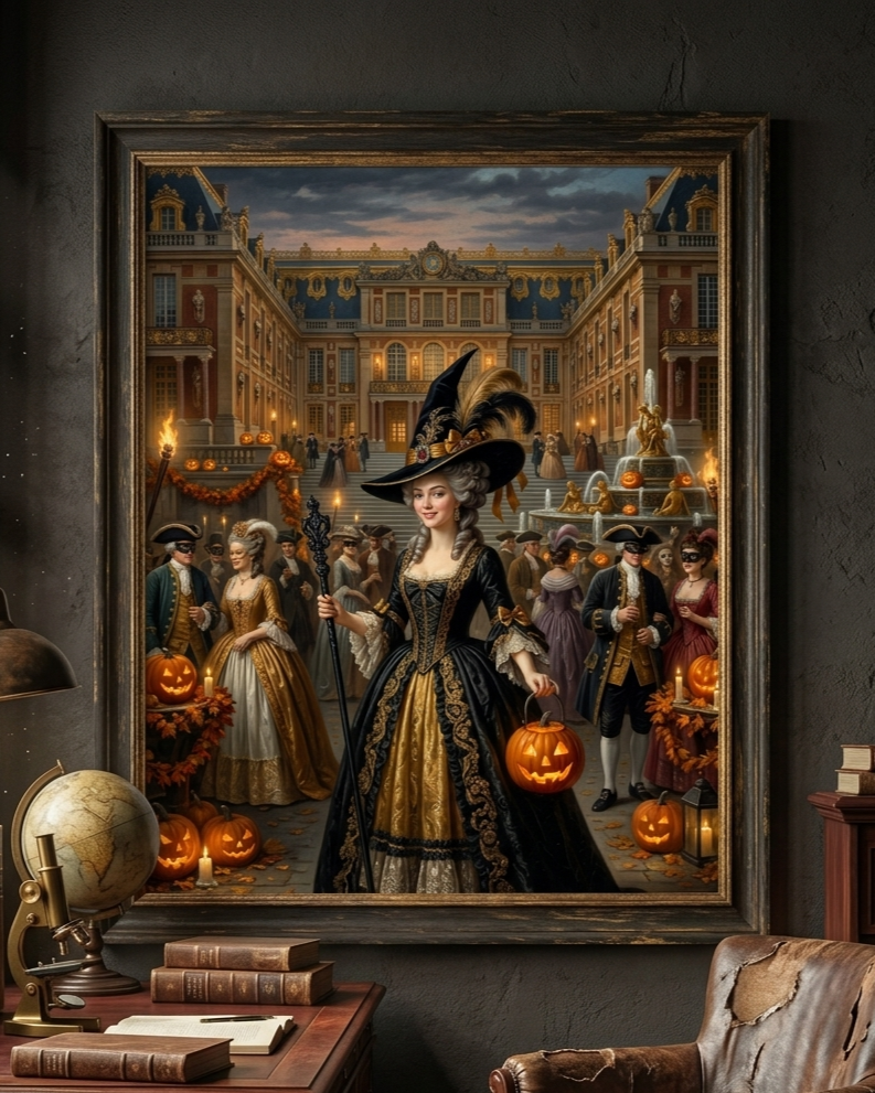 「ザ・パレスでのハロウィンパーティー」｜ギャラリーウォールアート4点セット