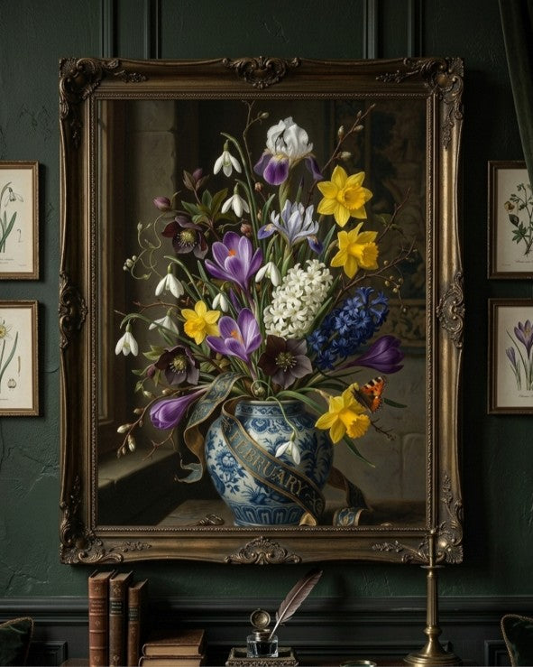 "Birthday Bouquet 1"| Gallery Wall Art Set of 4