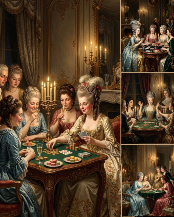 "The Queen’s Midnight Gamble"| Gallery Wall Art Set of 4